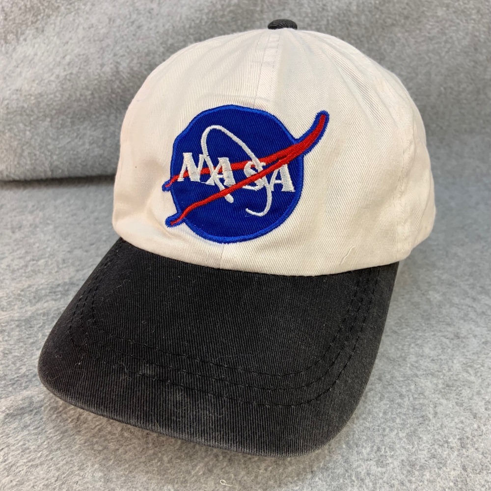NASA Logo Kids White Black NASA Baseball Cap Adjustable OSFM